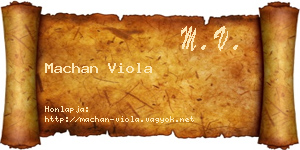 Machan Viola névjegykártya